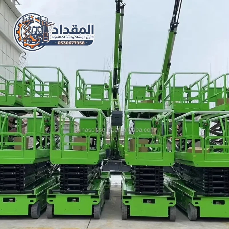 ⚡ سيزر لفت للإيجار في الدمام | منصة عمل للارتفاعات بعقود يومية وشهرية 🏗️